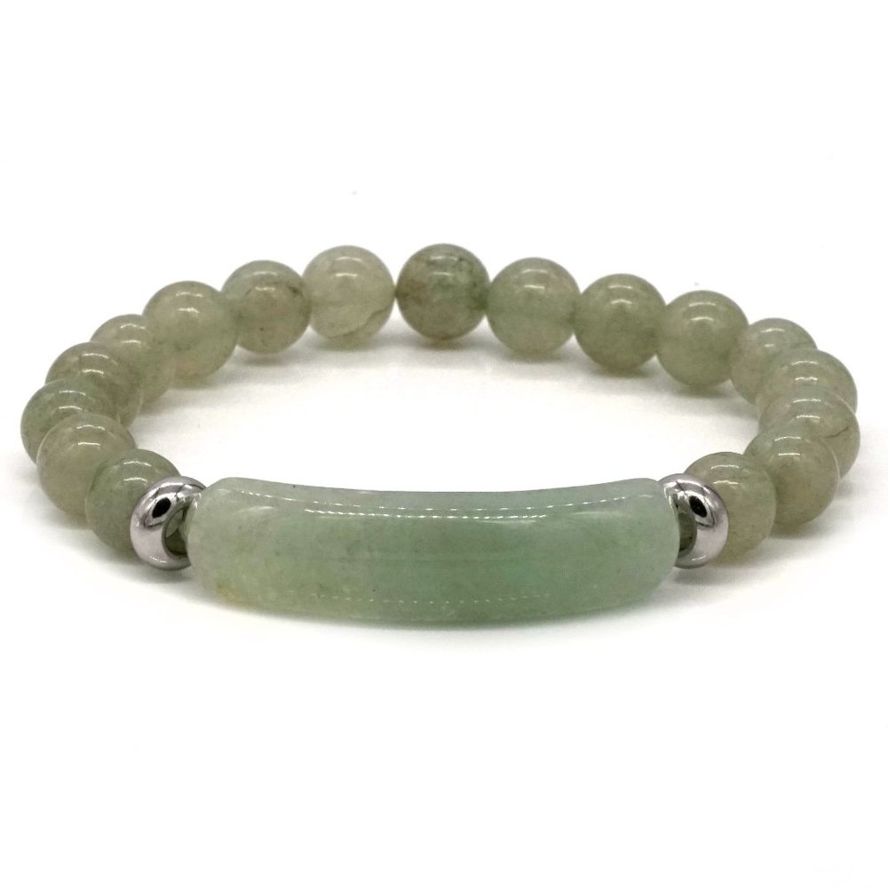 Natural Green Aventurine Elastic Bracelet. - Picture 2 of 2